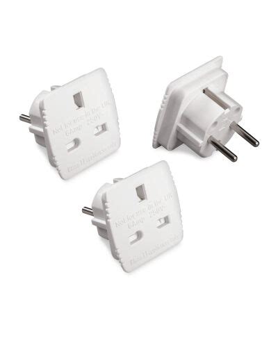 eu travel adapters  pack aldi uk