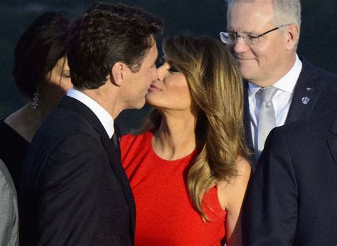 Melania Trump Appears Smitten By Canadian Leader Justin Trudeau — And
