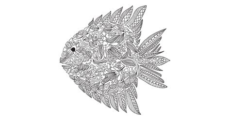 coloring page fish  printable adult coloring pages