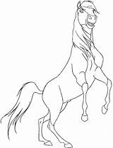 Spirit Lineart Horse Drawing Drawings Deviantart sketch template