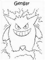Coloring Pokemon Gengar Pages Ws sketch template