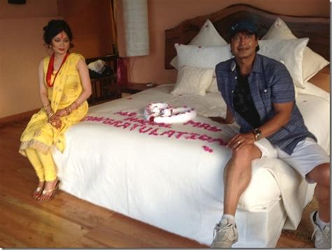 the bed the first night suhagraat of rajesh hamal after marriage