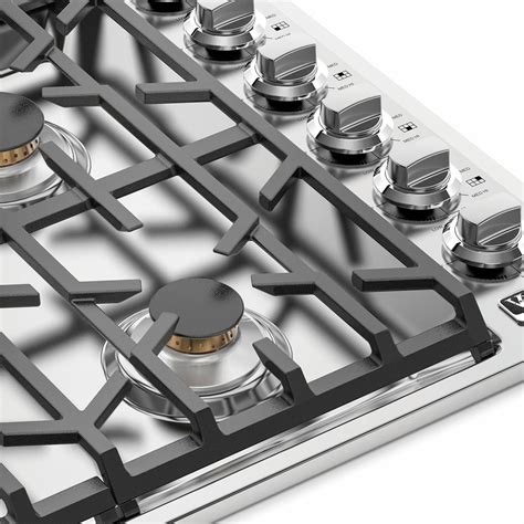 viking professional  series    burner propane gas cooktop stainless steel