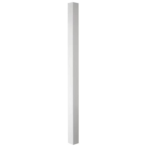 Shop Gatehouse 5 In X 5 In X 8 Ft White Vinyl Fence Post At Free