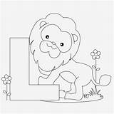 Lion Alphabet Letters Animal Worksheet Kids Coloring Pages sketch template