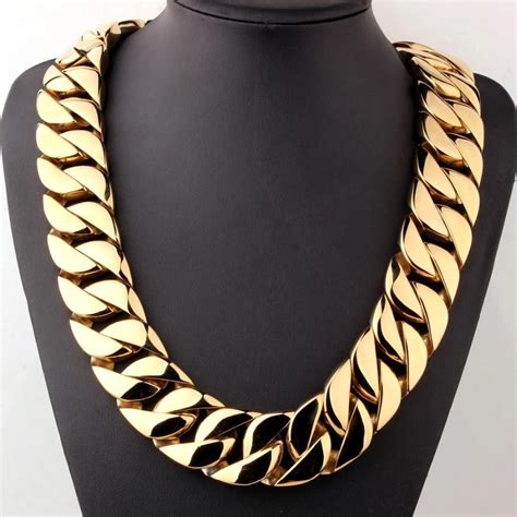 miami gold cuban chain necklace  bracelet   gold chains  men cuban link chain