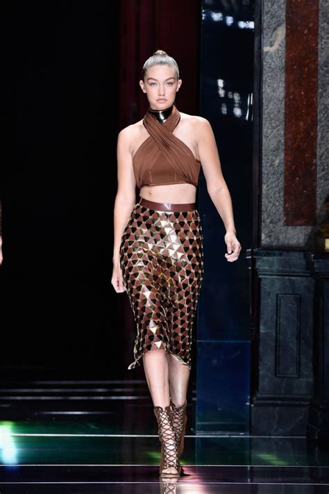 Gigi Hadid At Balmain Fashion Show At Paris Fashion Week