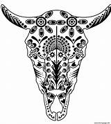 Skull Sugar Coloring Pages Printable Pitbull Cow Print Advanced Calavera Color Bull Animal Book Adults Prints Drawing Colouring Pit Template sketch template