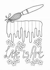 Coloring Life Kids Pages Paint Dripping sketch template