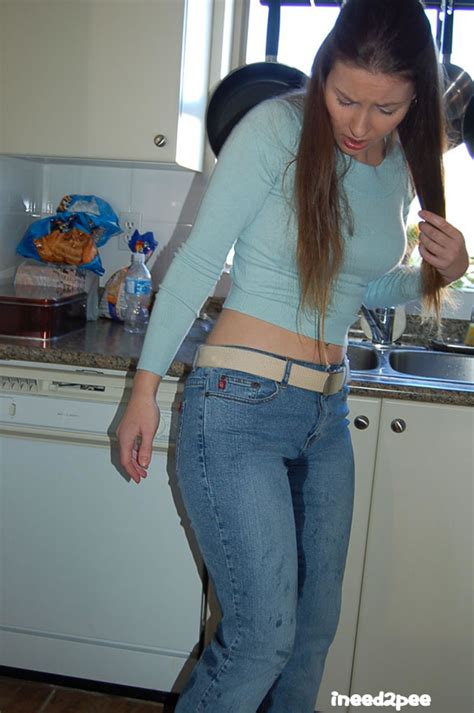 ineed2pee female desperation wetting tight jeans and spandex pissing pants and panties only