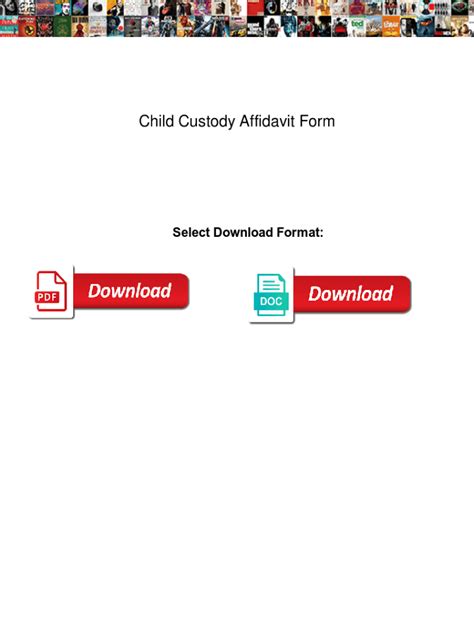 fillable  child custody affidavit form child custody affidavit