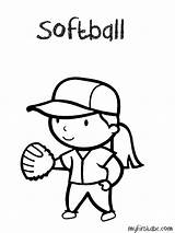 Softball Coloring Pages Printable Sheets Drawing Color Player Print Kids Clipart Getdrawings Getcolorings Popular Library Drawings sketch template
