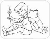 Robin Christopher Pooh Coloring Pages Winnie Disneyclips Color Funstuff sketch template