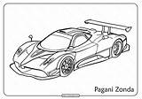 Pagani Zonda Sheets Supercar S15 sketch template