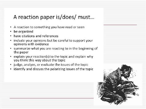 write  reaction paper   topic sample reaction paper
