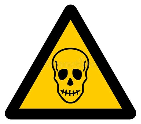 warning sign death stock illustration illustration  stop