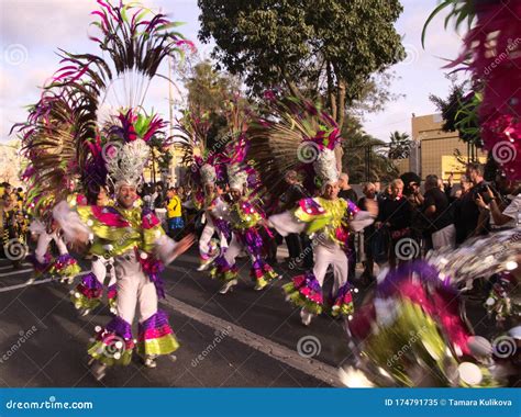 las palmas carnival parade  editorial image image  canaries festive