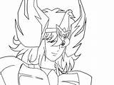 Coloring Seiya Saint Pages sketch template