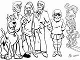 Scooby Doo Coloring Kids Pages Simple Children Color Characters sketch template