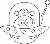 Alien Coloring Pages Cute Space Aliens Printable Sheets Monster Printables Print Colouring Color Books Outer Kids Drawing Spaceship Getcolorings Ufos sketch template