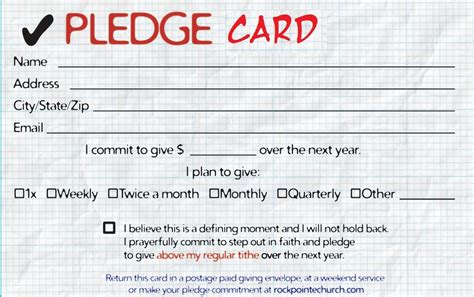 image result  pledge card   plan pledge card template