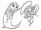 Coloring Supergirl Pages Cute Kids sketch template