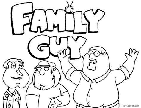 printable family guy coloring pages  kids