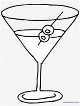 Clip Martini Coloring Royalty Glass Pngkey sketch template