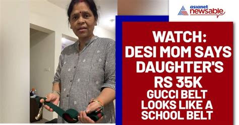 mom explains ₹35k gucci belt as a school belt watch viral video