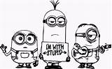 Coloring Minions Pages Cute Kids Easy Despicable Stupid Im Cartoons Known Them Find Will Cool sketch template