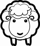 Lamb Coloring Template Sheep Pages sketch template