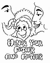 Honor Mother Father Coloring Parents Parsha Template sketch template