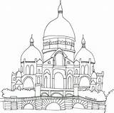 Colorir Destinos Monumentos Desenhos Livro Viagens Catedral Lalarebelo Moscou França Coeur Desenhar Paisagens Igrejas Cidades Visitar Sacré sketch template