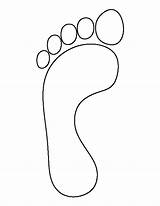Footprint Outline Template Foot Printable Footprints Coloring Pattern Drawing Clip Baby Pages Clipart Stencils Print Feet Left Footsteps Right Prints sketch template