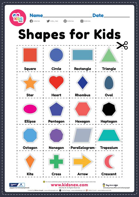 basic shapes  kids   printable  preschool
