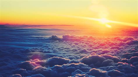 sunset over clouds wallpaper 1920x1080 back grounds in 2019 cloud wallpaper clouds sunset