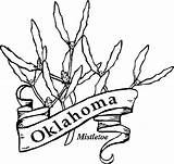 Oklahoma Mistletoe sketch template