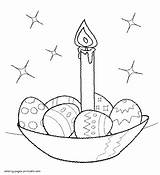 Coloring Easter Candle Pages Eggs Sheet Printable Holiday sketch template