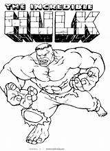 Coloring Hulk Kids Superhero Marvel Incredible Action Printable sketch template