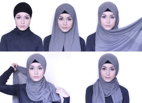 7 Tutorial Hijab Segi Empat Simpel Tanpa Ciput