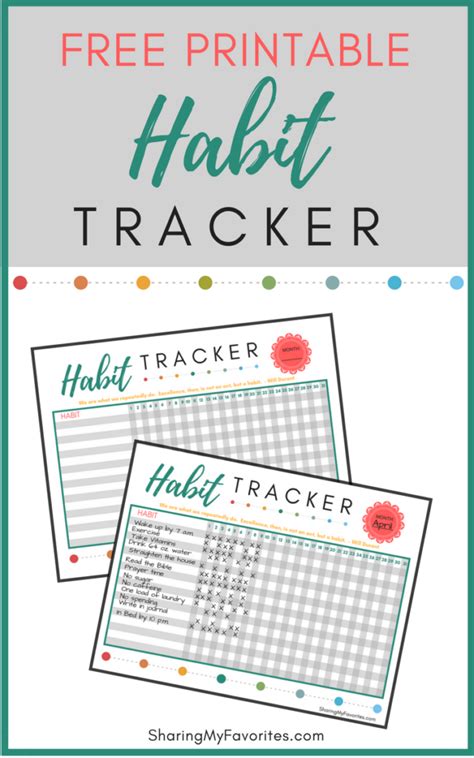 printable habit tracker habit tracker habit tracker printable