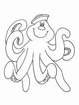 Octopus Color Coloring Pages sketch template