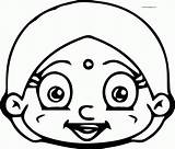 Coloring Head Jack Pages Skellington Bheem Girl Face Comments Library sketch template