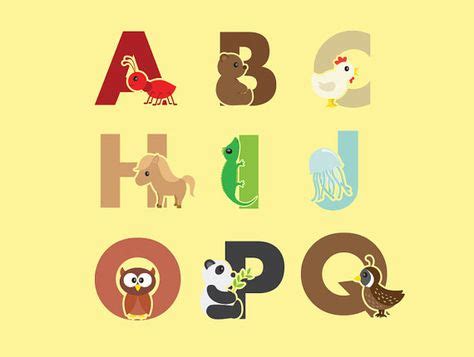 animals alphabet abcs wall decals learning set  kiddywalls