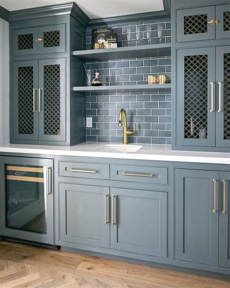 blue gray kitchen cabinets pinterest stock outlook small kitchen