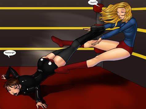mercy graves vs supergirl 2 superhero catfights female wrestling and combat sorted by