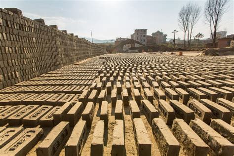 bhaktapur nepal  site local brick factory editorial stock photo image  group garbage