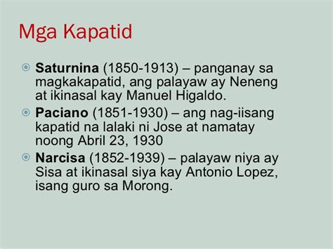 Lesson Buhay Ni Rizal