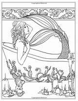 Coloring Mermaid Pages Adult Mermaids Books Book Printable Color Harrison Molly Sheets Colouring Inexpensive Cleverpedia Adults Grown Ups Selina Numerals sketch template