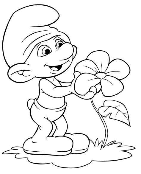 smurf coloring pages printable coloring home